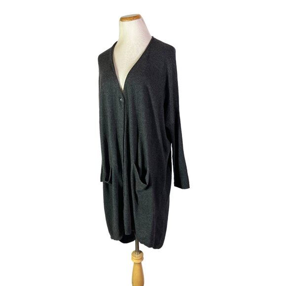 Just Female Size S/M Carla Cardigan Sweater Dark Grey - Picture 1 of 12